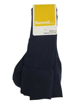 Bunnell Knee Length Wool Sock Navy (3 Pack)